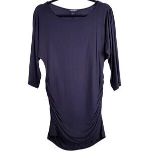 Banana Republic Navy Ruched Dolman Top/Tunic Size M